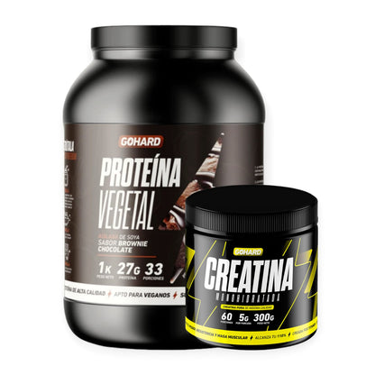 Pack Proteína vegetal Gohard + creatina monohidrato 300 g