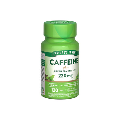 CAFEINA 200MG CON TE VERDE 120 TABLETAS - NATURE'S TRUTH