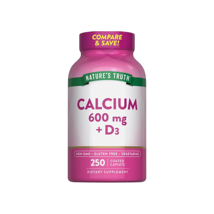 CALCIO 600 MG + VITAMINA D3 EN CAPSULAS - NATURE'S TRUTH