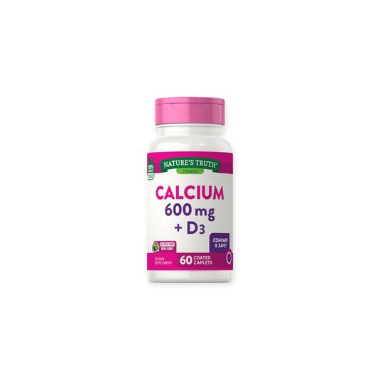 CALCIO 600 MG + VITAMINA D3 EN CAPSULAS - NATURE'S TRUTH