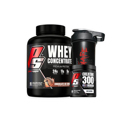 Pack Proteína Whey Concentrate + creatina 300 g + shaker – ProSupps