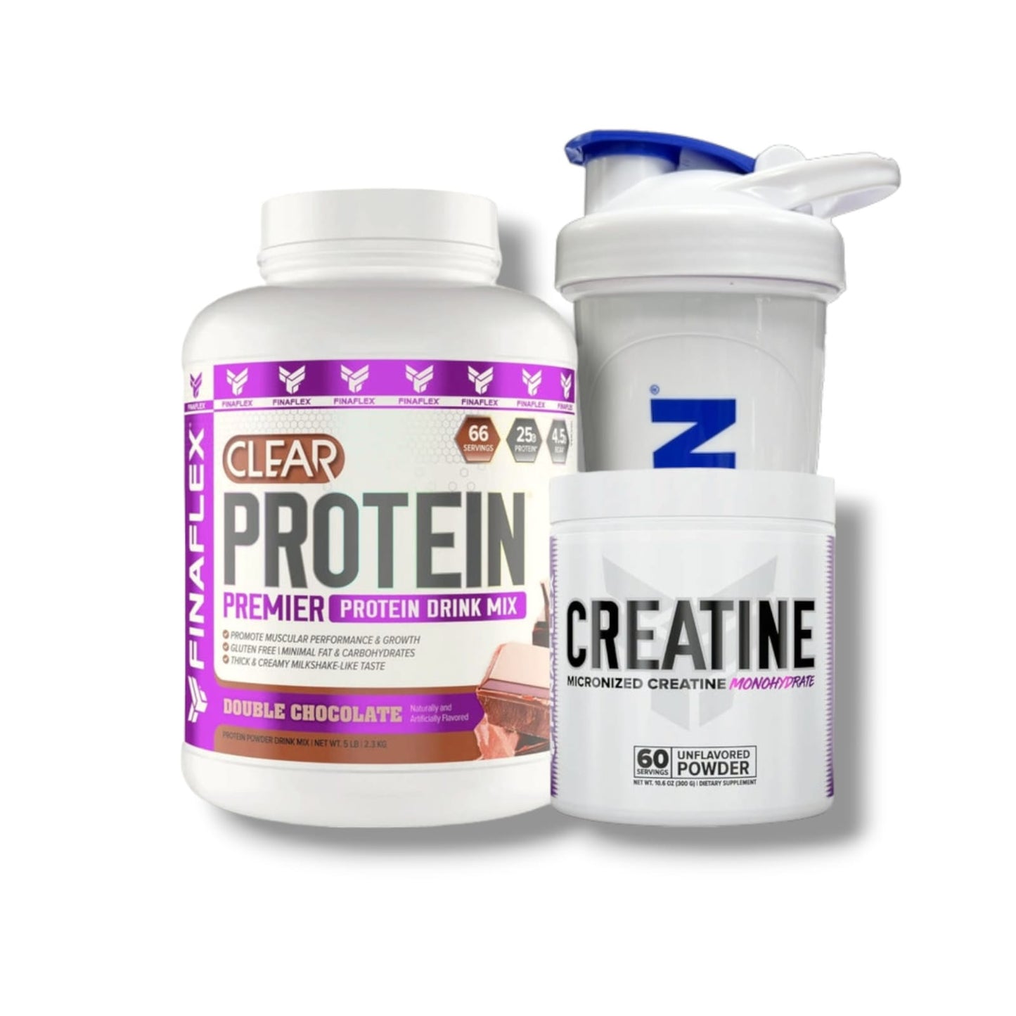 PACK PROTEINA CLEAR 5LBS + CREATINA 300GR + SHAKER - FINAFLEX