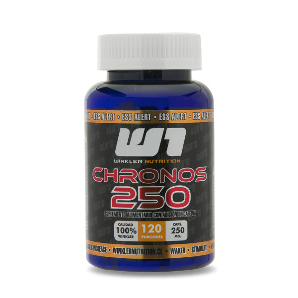 Cafeína 250mg Chronos 120 Cápsulas - WINKLER NUTRITION