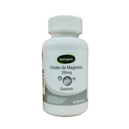 CITRATO DE MAGNESIO QUELADO 200MG 60 CAPSULAS - SPRINGLIFE