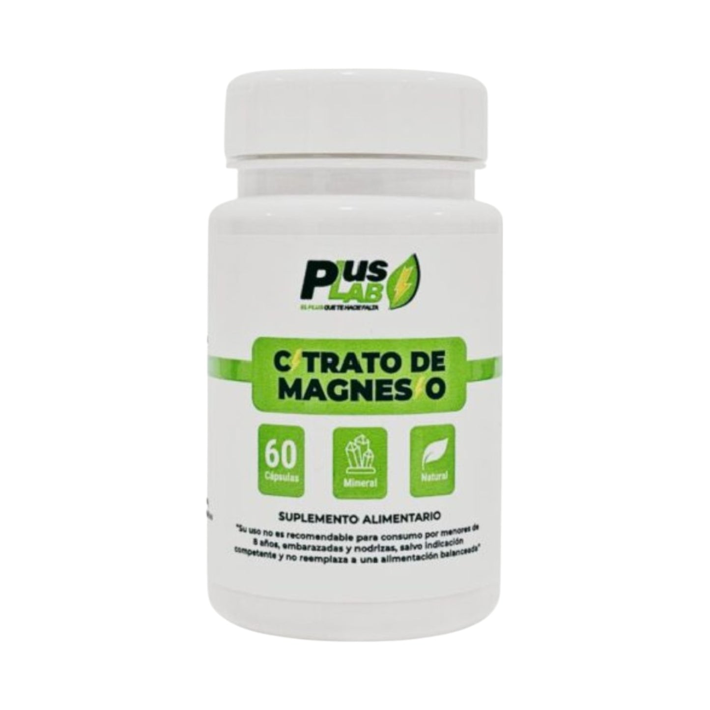 CITRATO DE MAGNESIO 60 CAPSULAS - PLUS LAB
