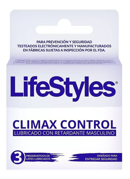 PRESERVATIVOS CLIMAX CONTROL 3 UNIDADES - LIFESTYLES