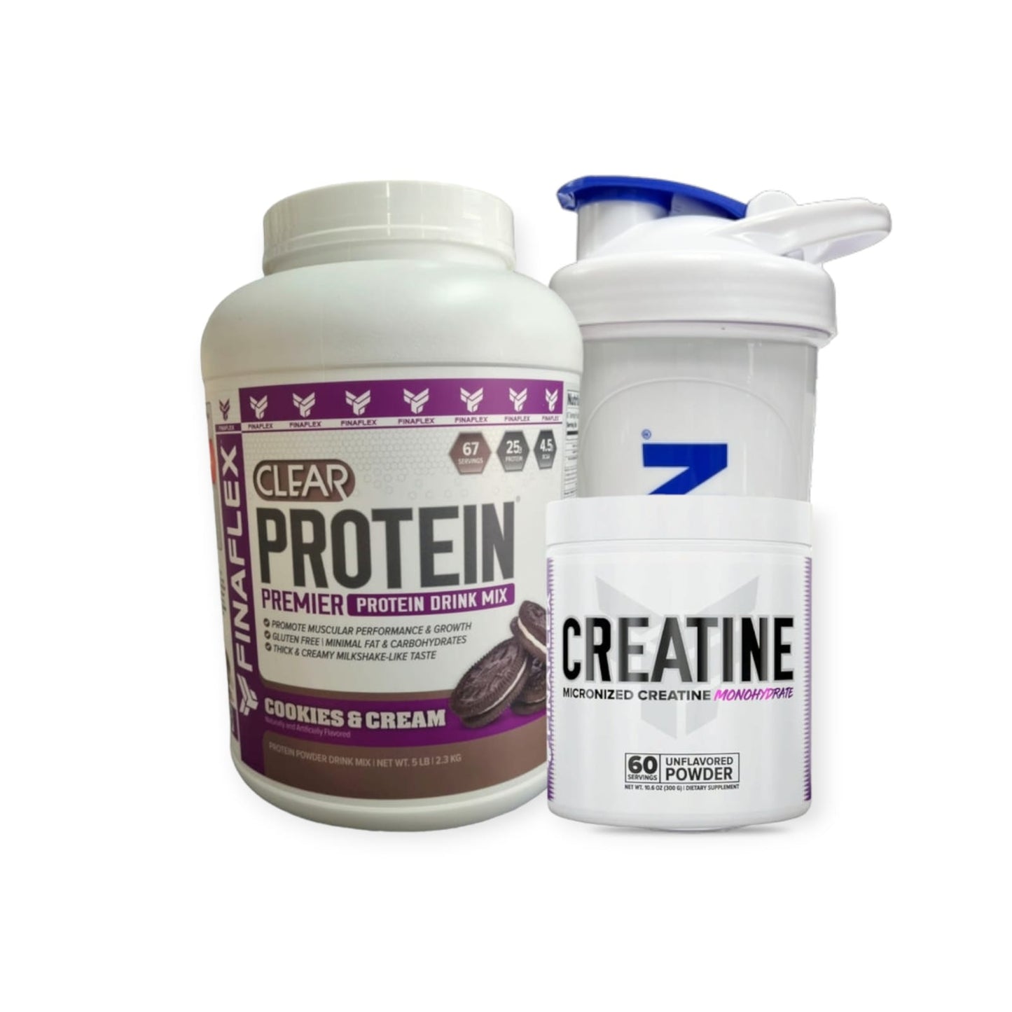 PACK PROTEINA CLEAR 5LBS + CREATINA 300GR + SHAKER - FINAFLEX