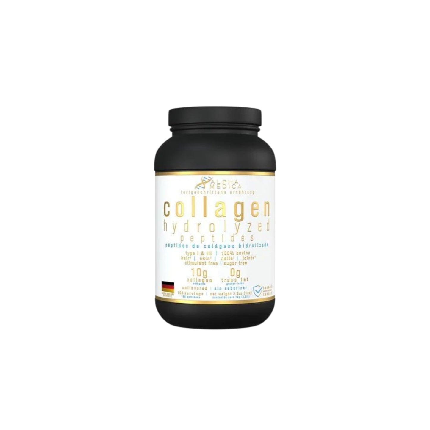 COLAGENO HIDROLIZADO PEPTIDOS 1KILO 100 SV - ALPHA MEDICA