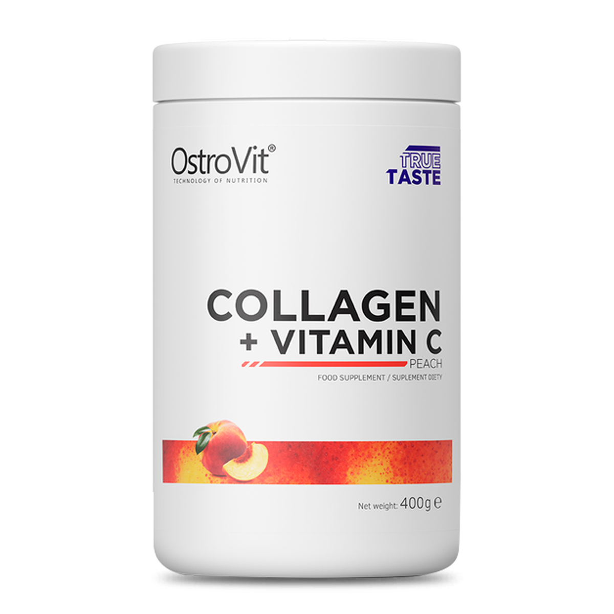 COLLAGEN + VITAMINA C PEACH  400GR 40 SERVICIOS - OSTROVIT