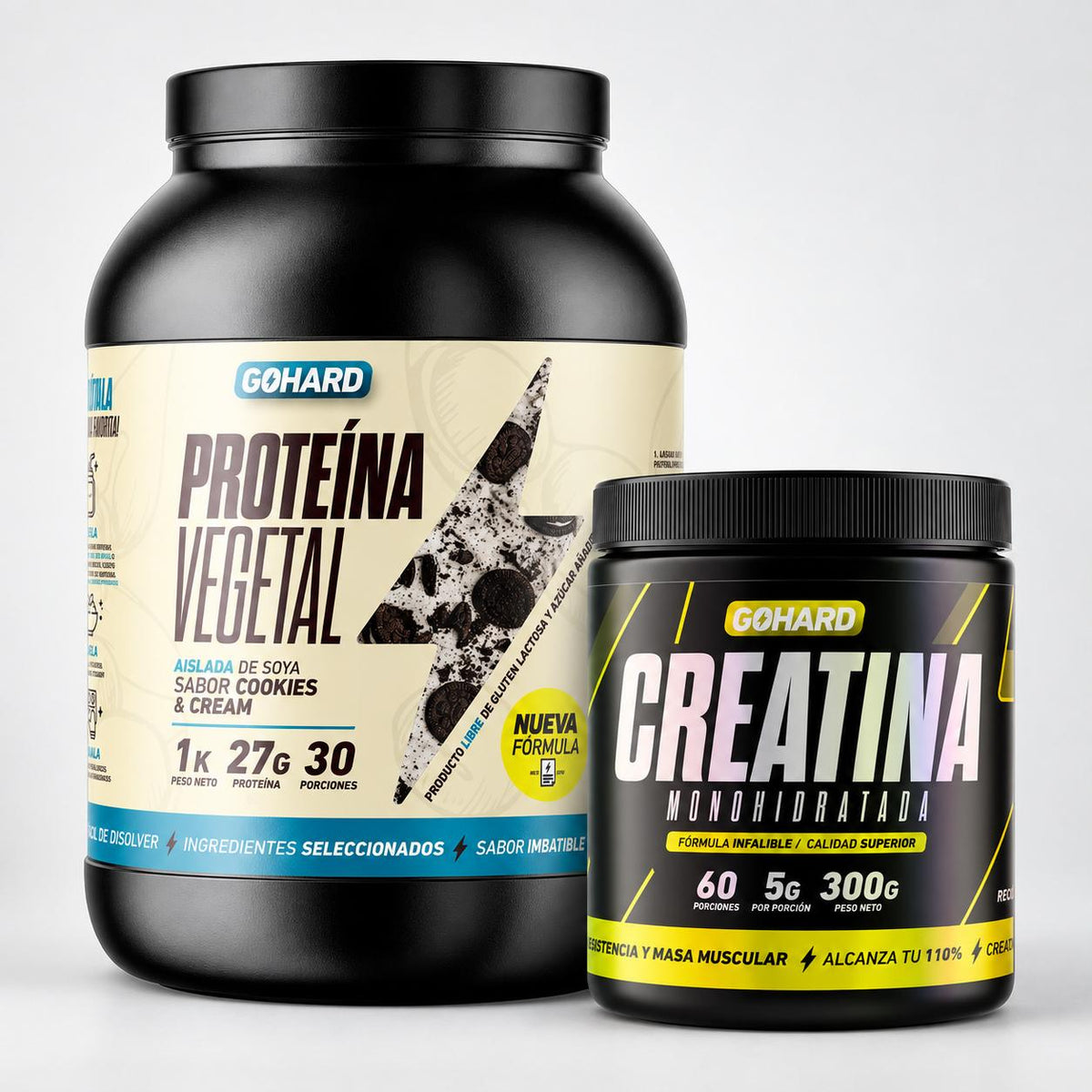 Pack Proteína vegetal Gohard + creatina monohidrato 300 g