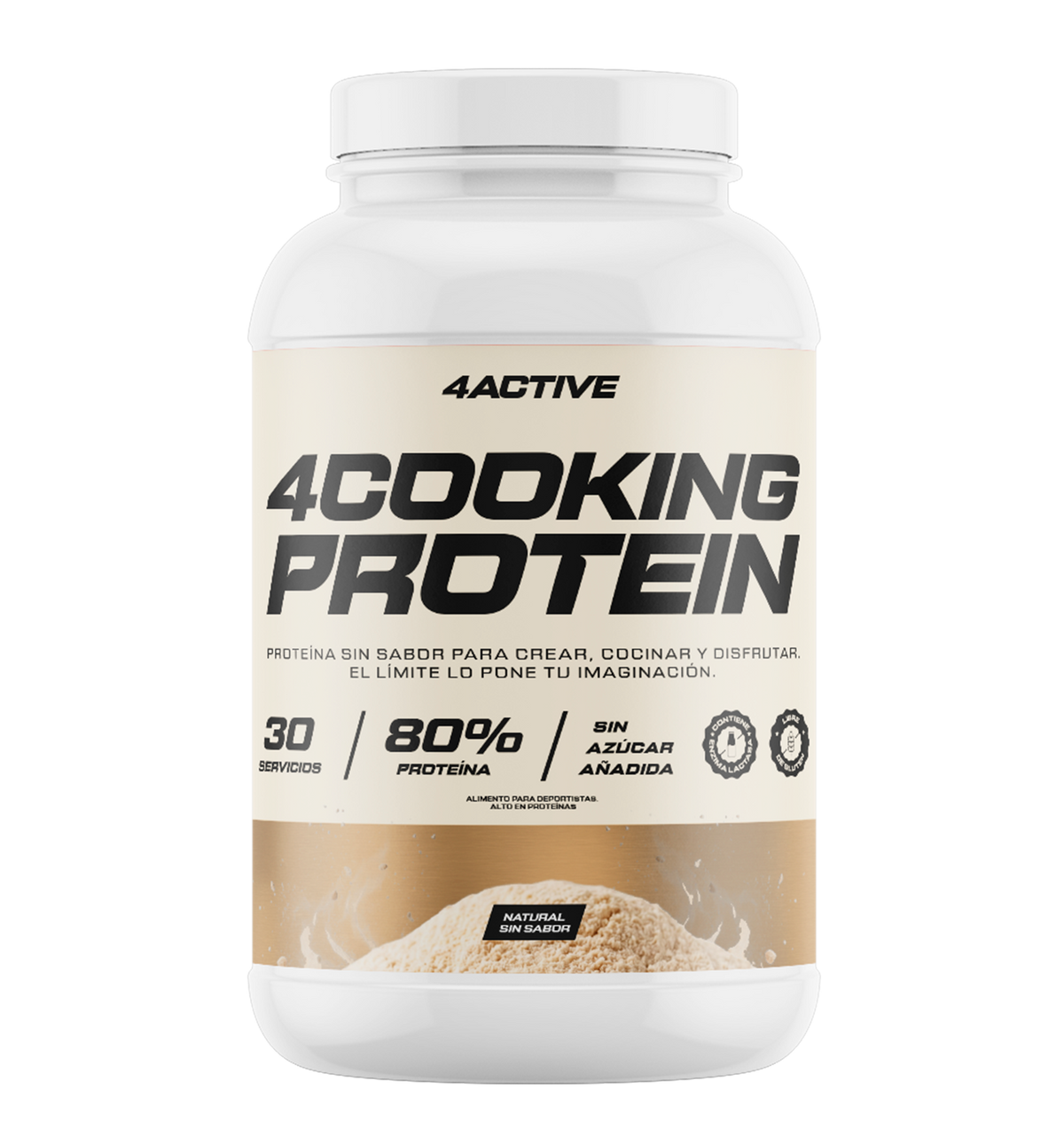 PROTEINA 4COOKING PROTEIN 30 SERVICIOS NATURAL 900GR - 4ACTIVE