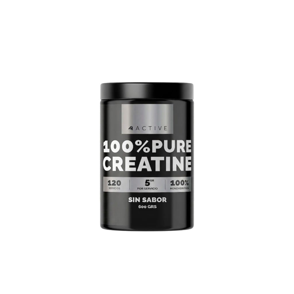 CREATINA 100% PURE MONOHIDRATADA 600GR - 4ACTIVE