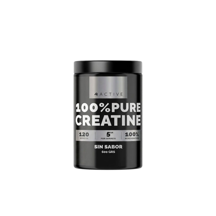 CREATINA 100% PURE MONOHIDRATADA 600GR - 4ACTIVE