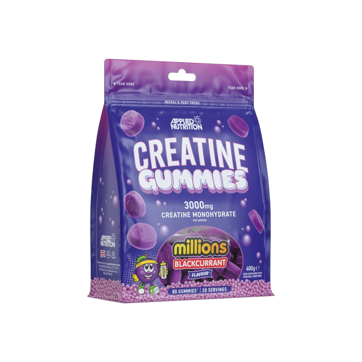 CREATINA EN GOMITAS 20 SERVICIOS 400GR - APPLIED NUTRITION