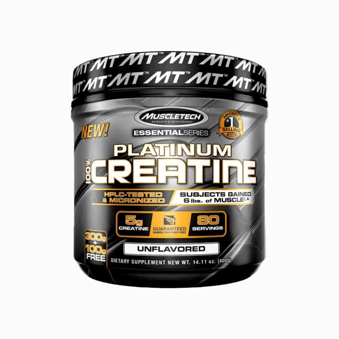 CREATINA PLATINUM 80SV + GLUTAMINA PLATINUM 60SV + SHAKER - MUSCLETECH