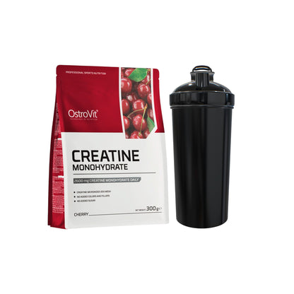 Pack creatina monohidratada 300 g + shaker – OstroVit