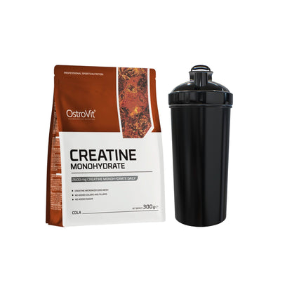 Pack creatina monohidratada 300 g + shaker – OstroVit