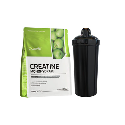 Pack creatina monohidratada 300 g + shaker – OstroVit