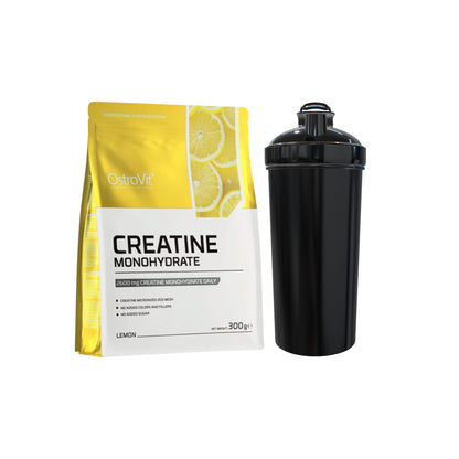 Pack creatina monohidratada 300 g + shaker – OstroVit