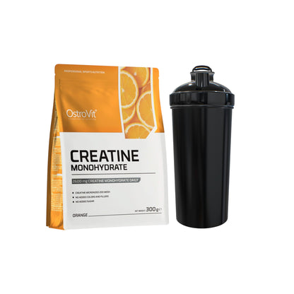 Pack creatina monohidratada 300 g + shaker – OstroVit
