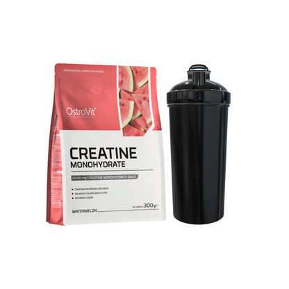 Pack creatina monohidratada 300 g + shaker – OstroVit