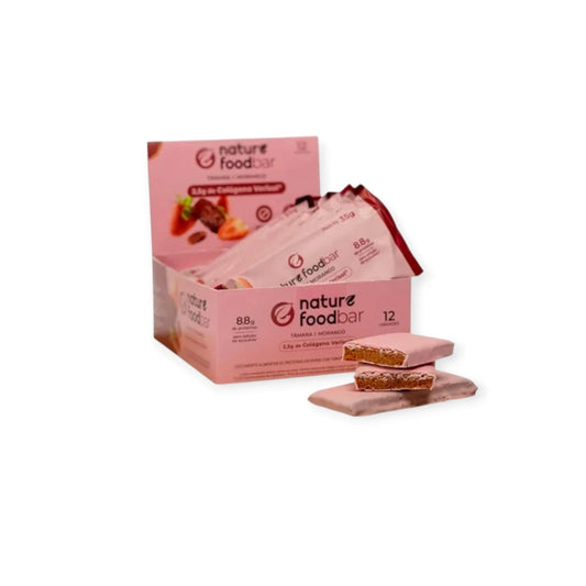 BOX 12 BARRAS DE PROTEINA COLAGENO VERISOL - NATURE FOOD