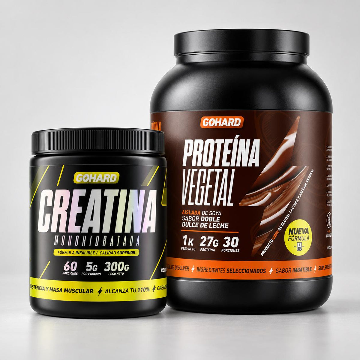 Pack Proteína vegetal Gohard + creatina monohidrato 300 g
