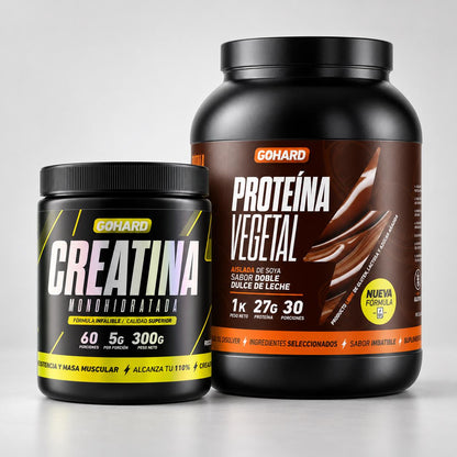 Pack Proteína vegetal Gohard + creatina monohidrato 300 g