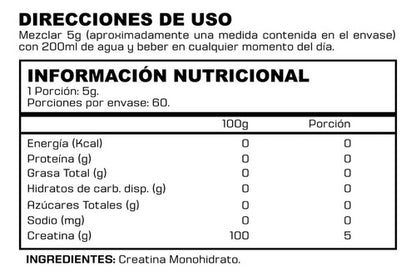 Creatine Monohidratada 60 Servicios - Binahfit