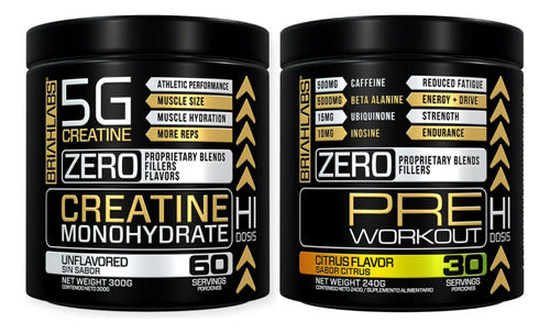 Pack Creatina 300gr + Pre-entreno 240gr - Briahlabs