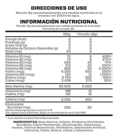 Pack creatina 300 g + pre entrenamiento Intense 240 g – Binahfit