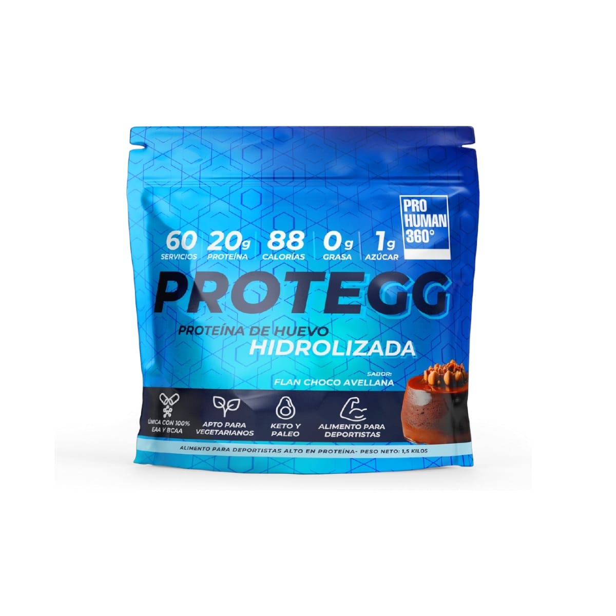 PROTEINA HIDROLIZADA DE HUEVO 60SV 1,5KILOS - PROTEGG