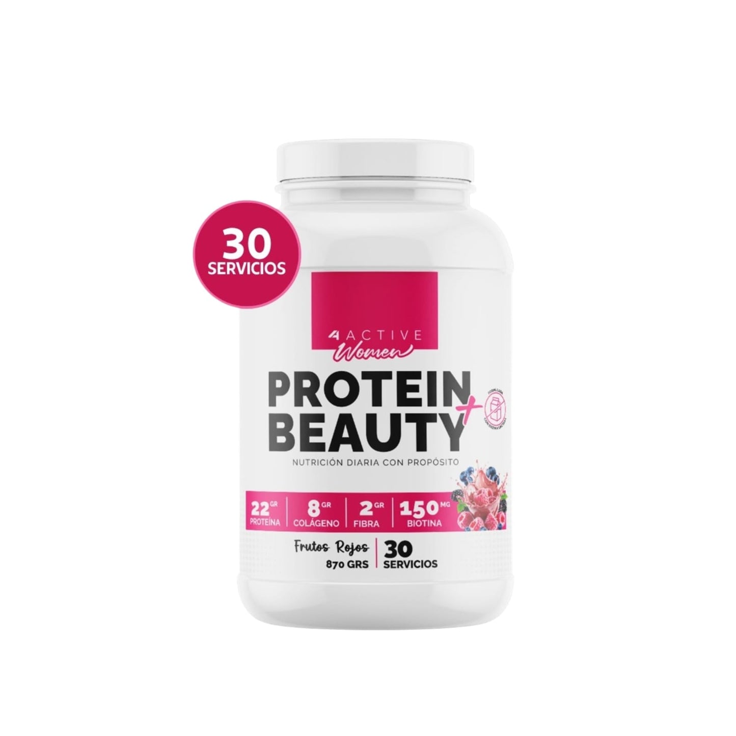 PACK PROTEINA BEAUTY 870GR+ CREATINA 300GR S/S + SHAKER - 4ACTIVE