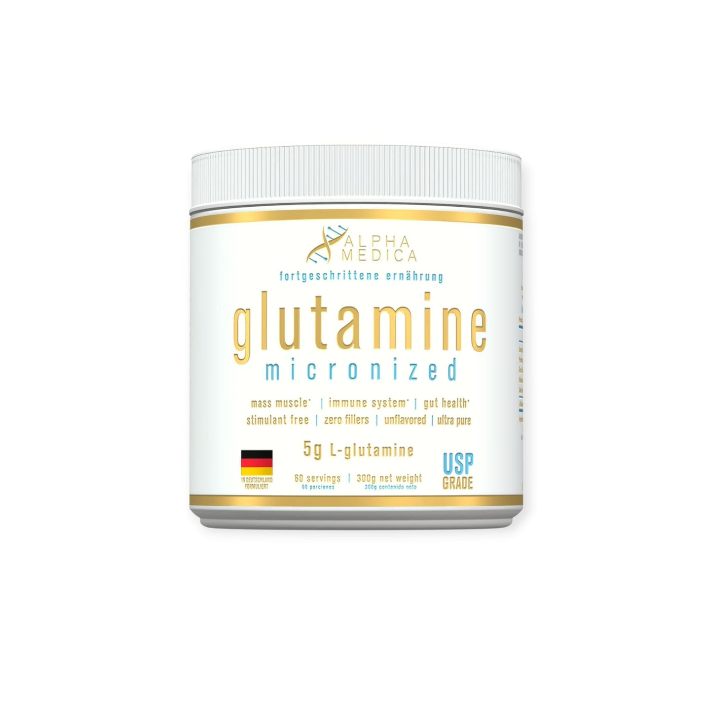 PACK CREATINA MONOHIDRATADA 300GR + GLUTAMINA 300GR - ALPHA MEDICA