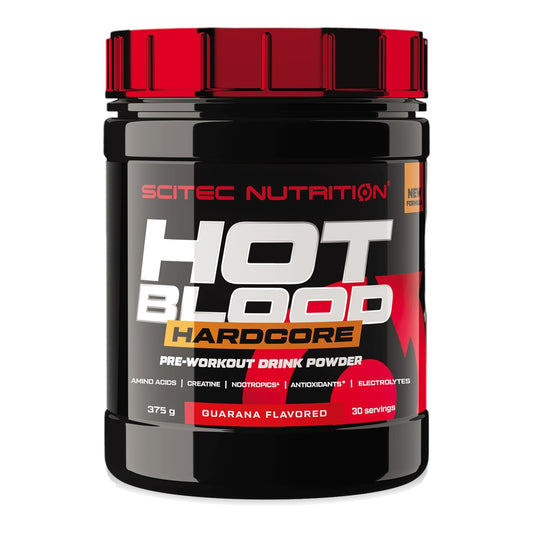 PRE-ENTRENO HOT BLOOD HARDCORE 375GR GUARANA - SCITEC NUTRITION
