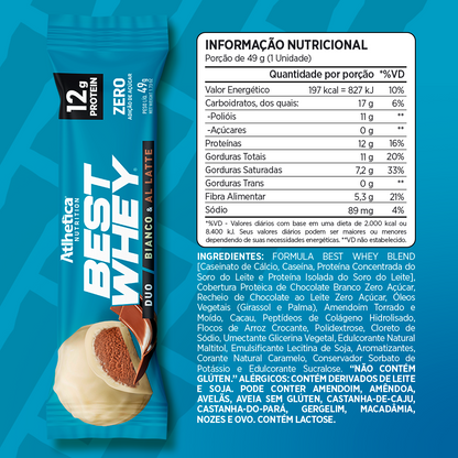 Información nutricional de BOX DE 12 BARRAS BEST WHEY 12 G PROTEIN – ATLHETICA