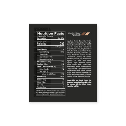 Información nutricional de BOX 12 BARRAS MRE BAR 20 G PROTEÍNA – REDCON1