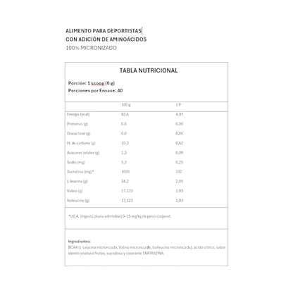 BCAA PRO 2:1:1 40 SERVICIOS - GREATLHETE