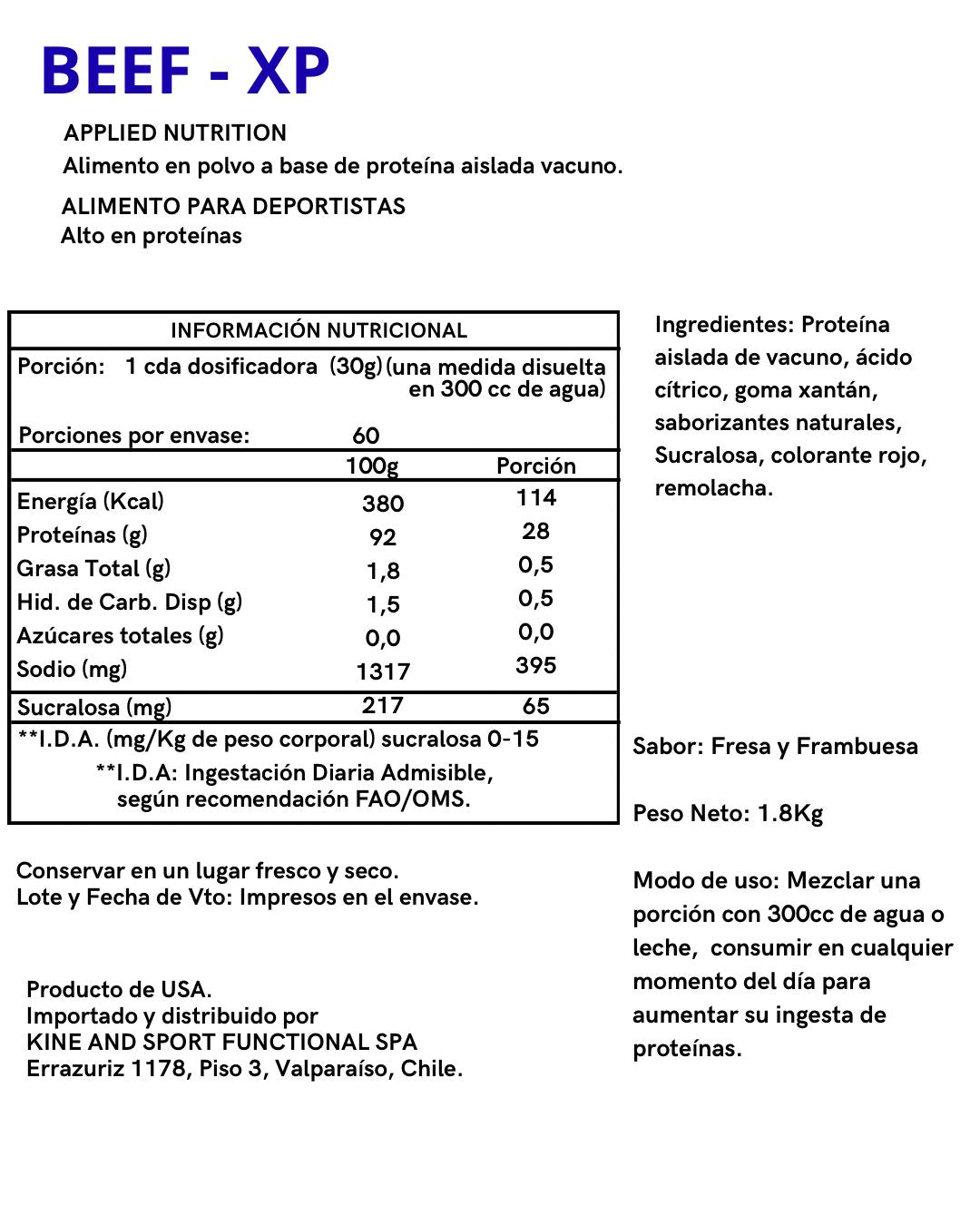PROTEINA BEEF-XP - APPLIED NUTRITION