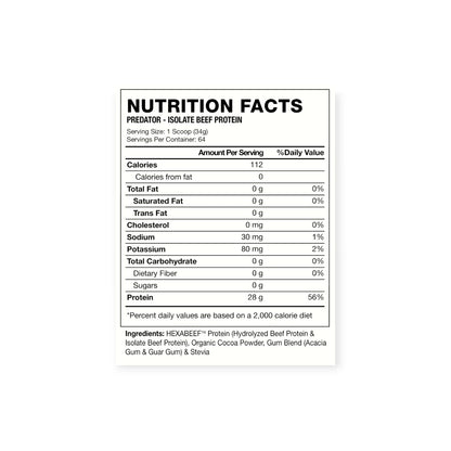 PREDATOR BEEF 4.8LBS 64 SERVICIOS - HEXACORE