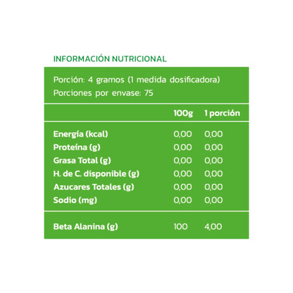 BETA ALANINA 300GR 75 SERVICIOS - ZEIN