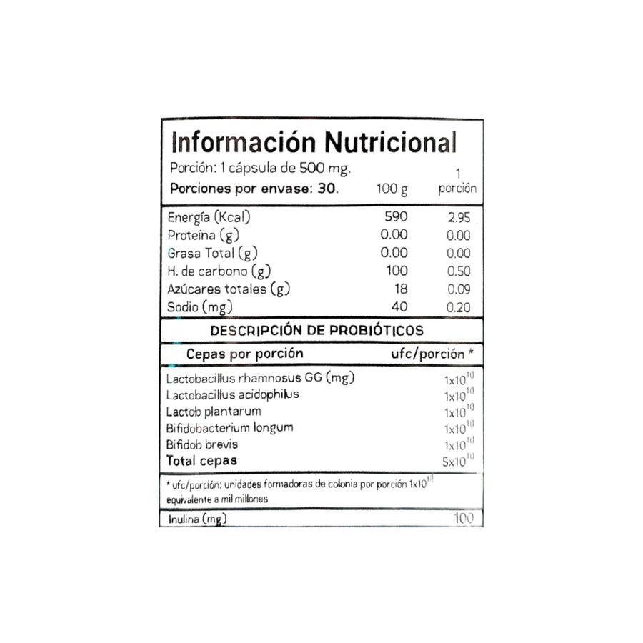 BIOFLORA PRE Y PROBIOTICOS 50 BILLONES 30 CAPSULAS - GRIZZLY BEAR