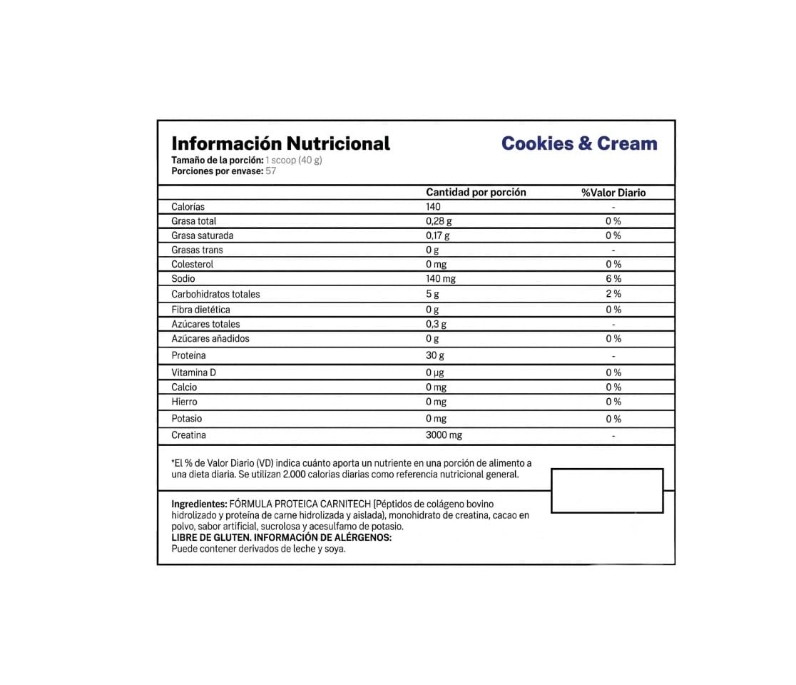 PROTEINA CARNITECH 100% BEEF HIDROLIZADA Y AISLADA 5LB - KIFFER