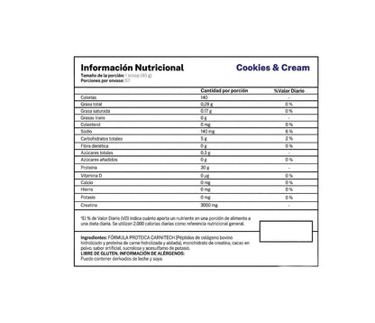 PROTEINA CARNITECH 100% BEEF HIDROLIZADA Y AISLADA 5LB - KIFFER