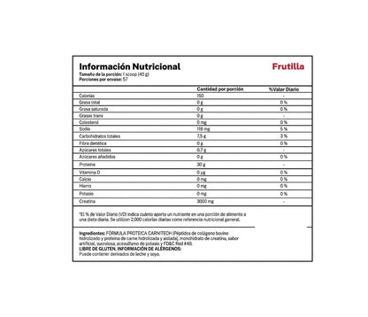 PROTEINA CARNITECH 100% BEEF HIDROLIZADA Y AISLADA 5LB - KIFFER