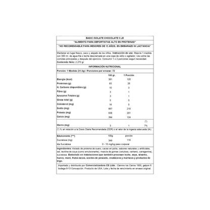 PROTEINA WHEY ISOLATE 5LBS - BASIC