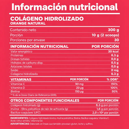 COLAGENO HIDROLIZADO 300GR ORANGE - YOUR PROTEIN