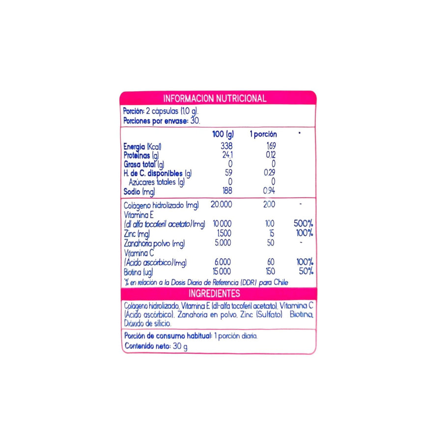 COLAGENO + BIOTINA PLUS 60 CAPSULAS - SUPLALIM