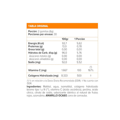 COLAGENO + VITAMINA C 60 GOMITAS MIX BERRIES -SUNVIT