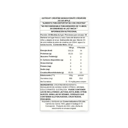CREATINA MONOHIDRATADA CREAPURE 250G - OSTROVIT